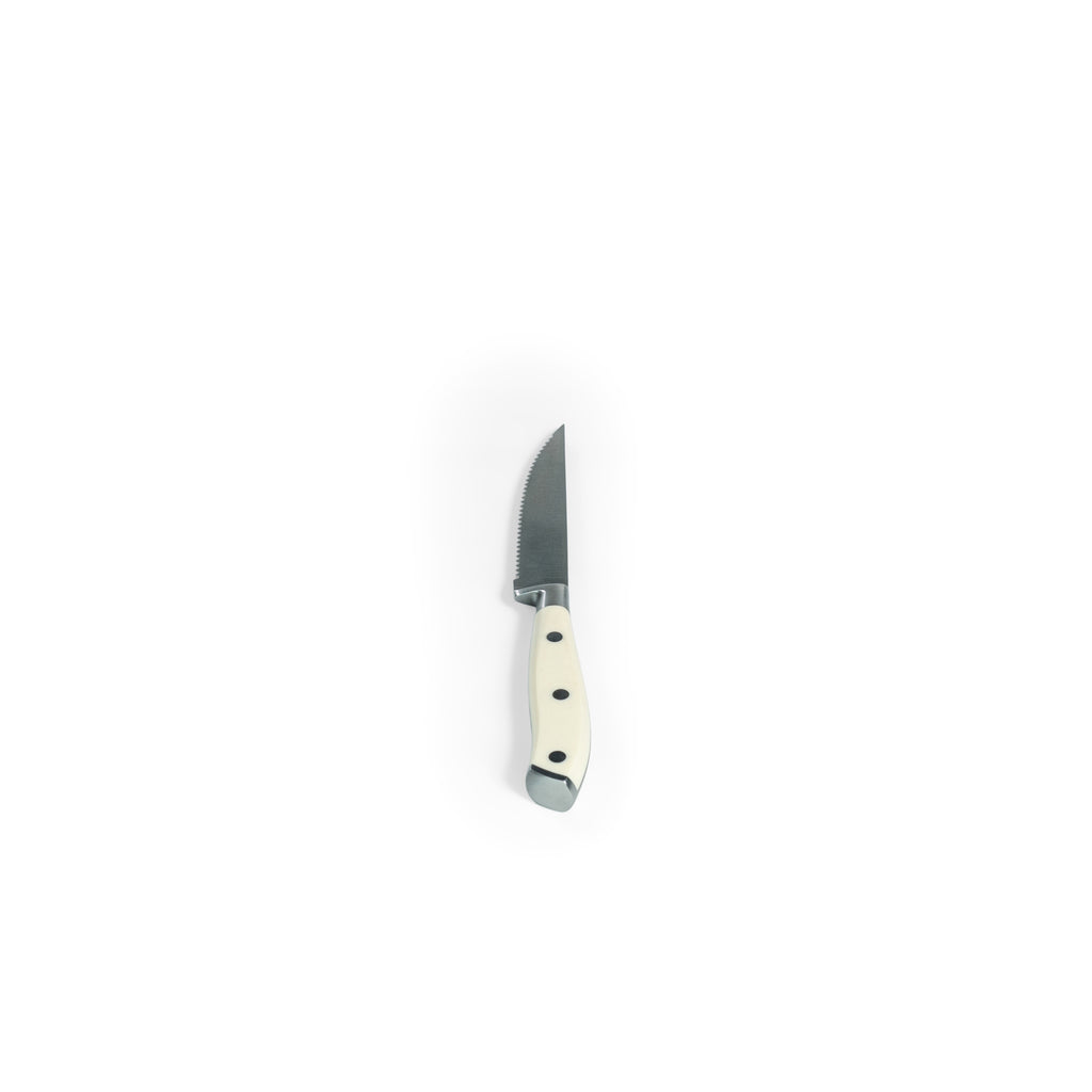 White Handle 4.5" Steak Knife