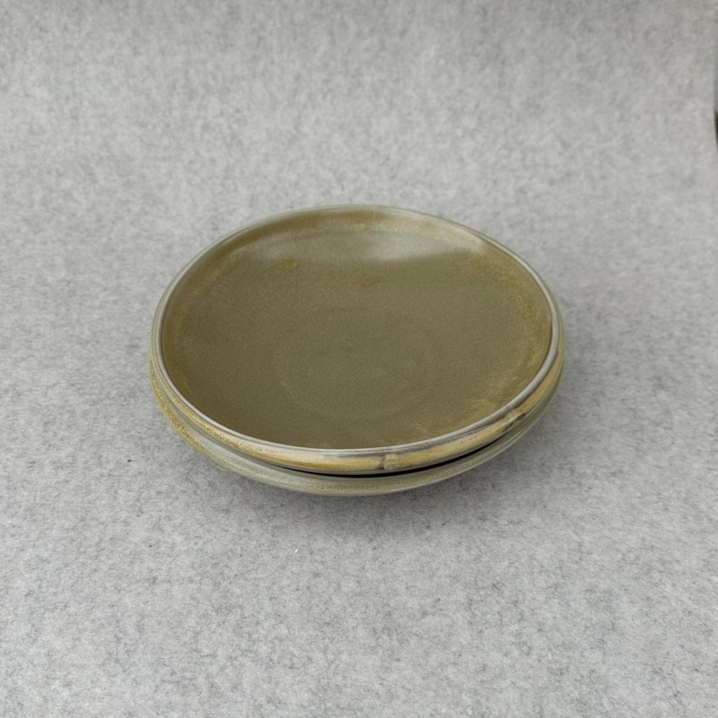 Golden Green 8" Shallow Bowl