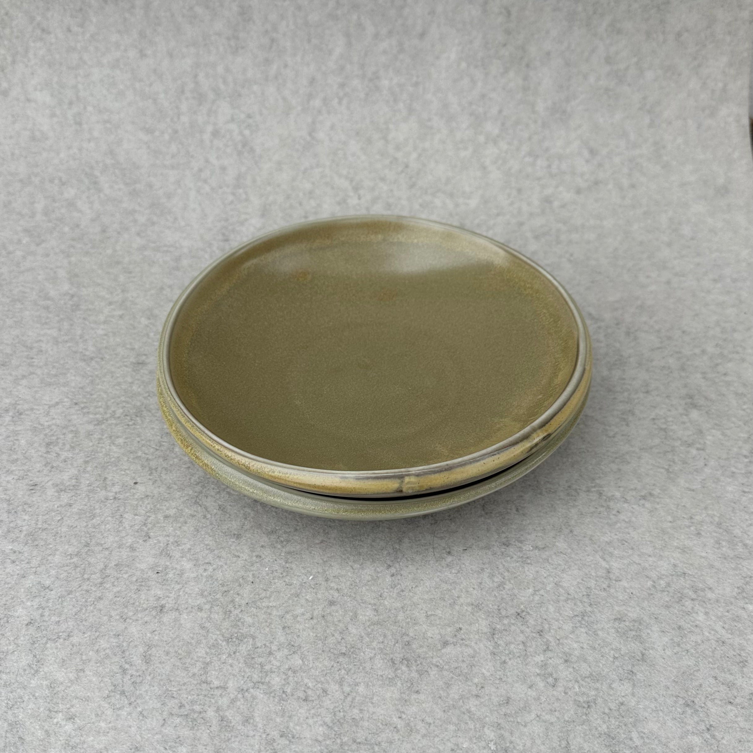 Golden Green 8" Shallow Bowl