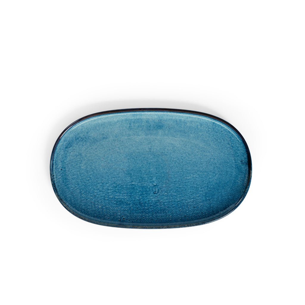 Aqua 14" Oval plate