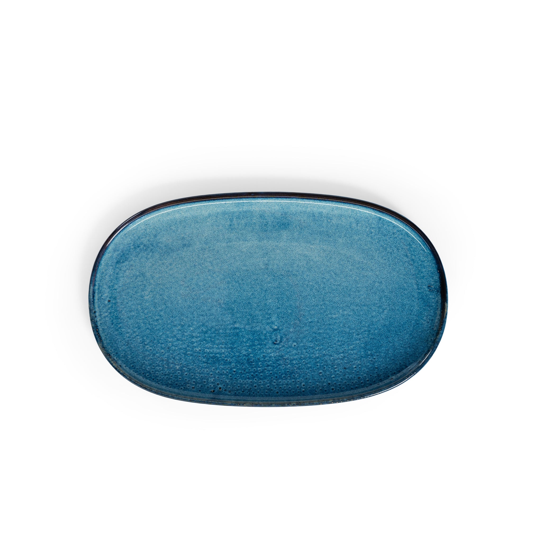 Aqua 14" Oval plate