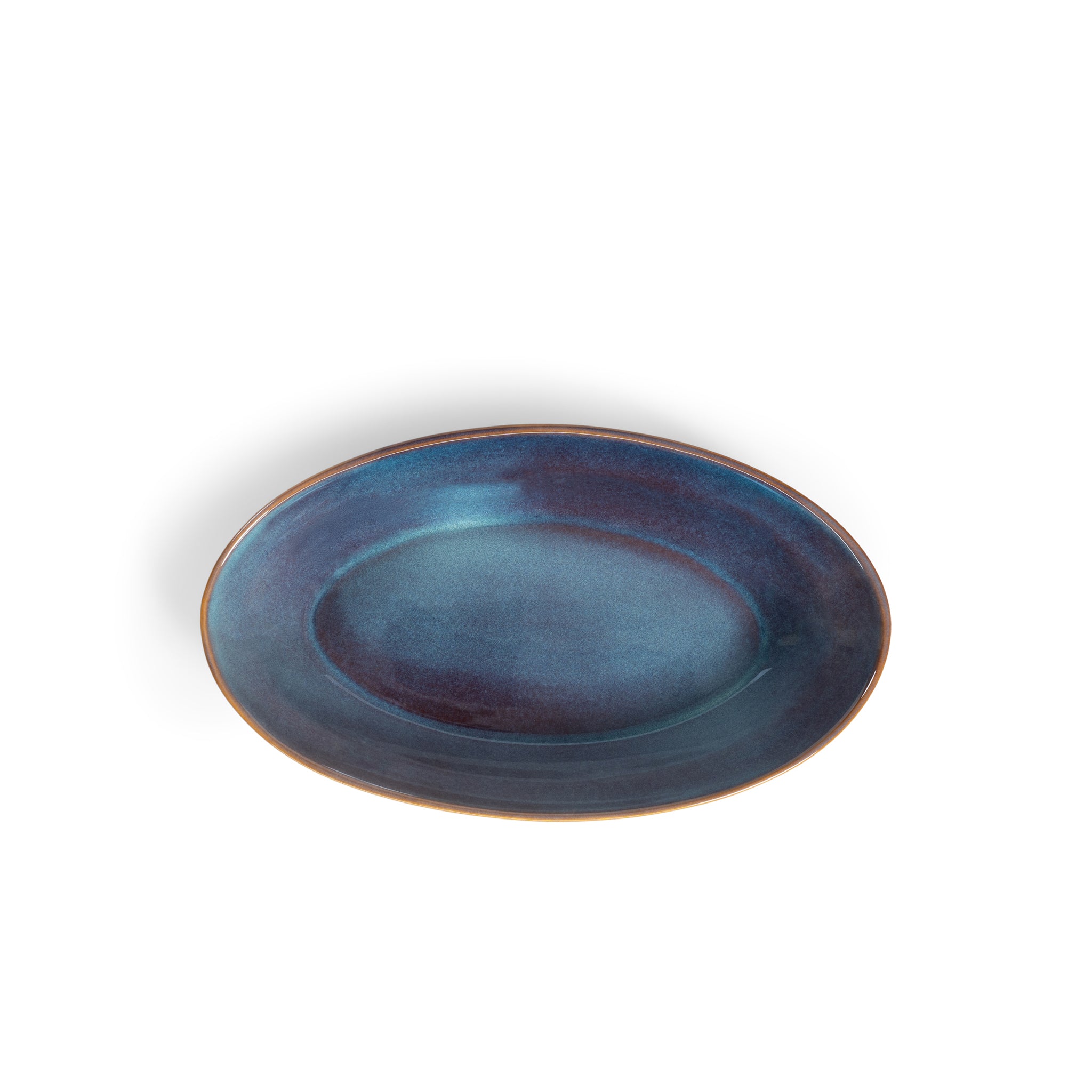 Denim 12.75 oval bowl