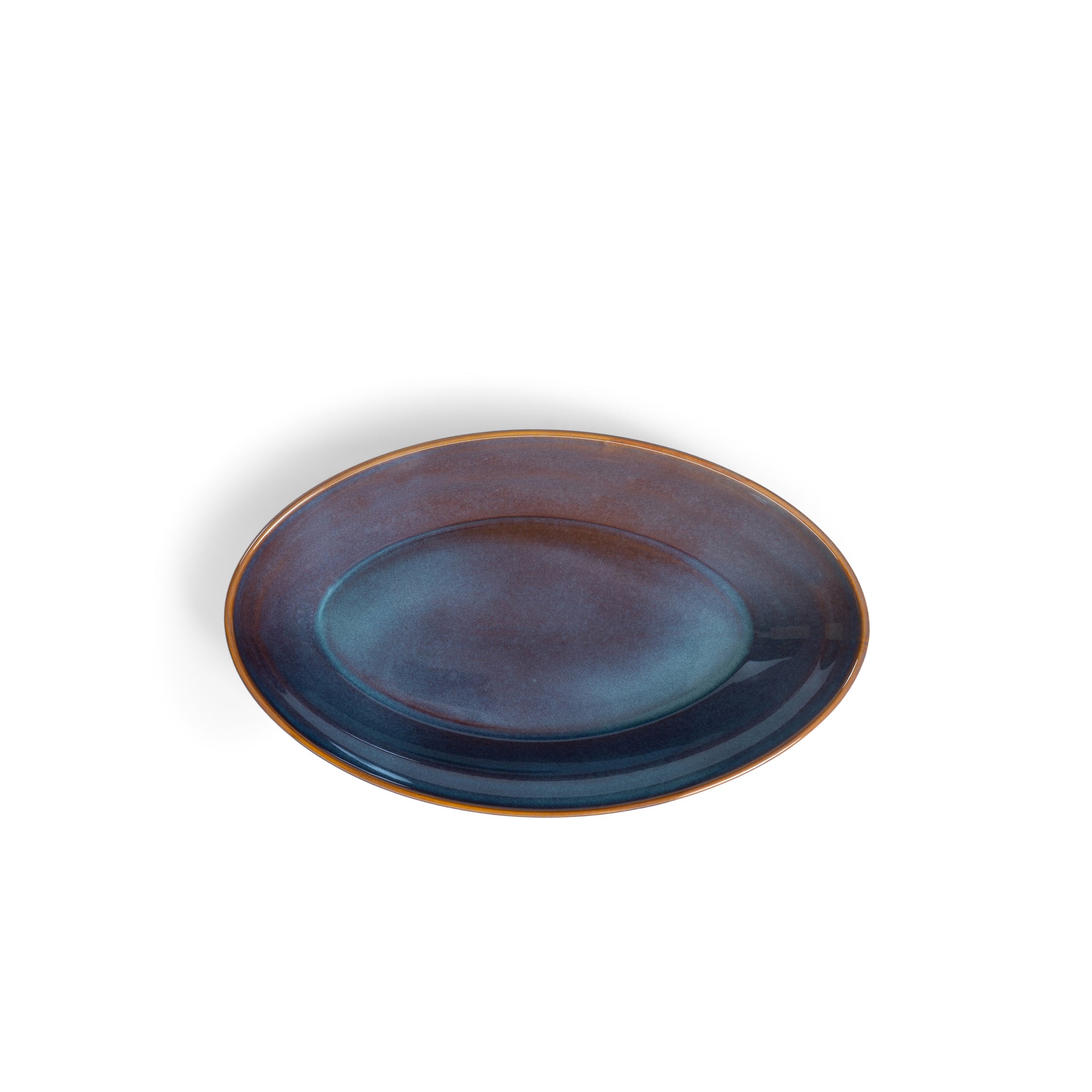 Denim 14.75" oval bowl 4" deep
