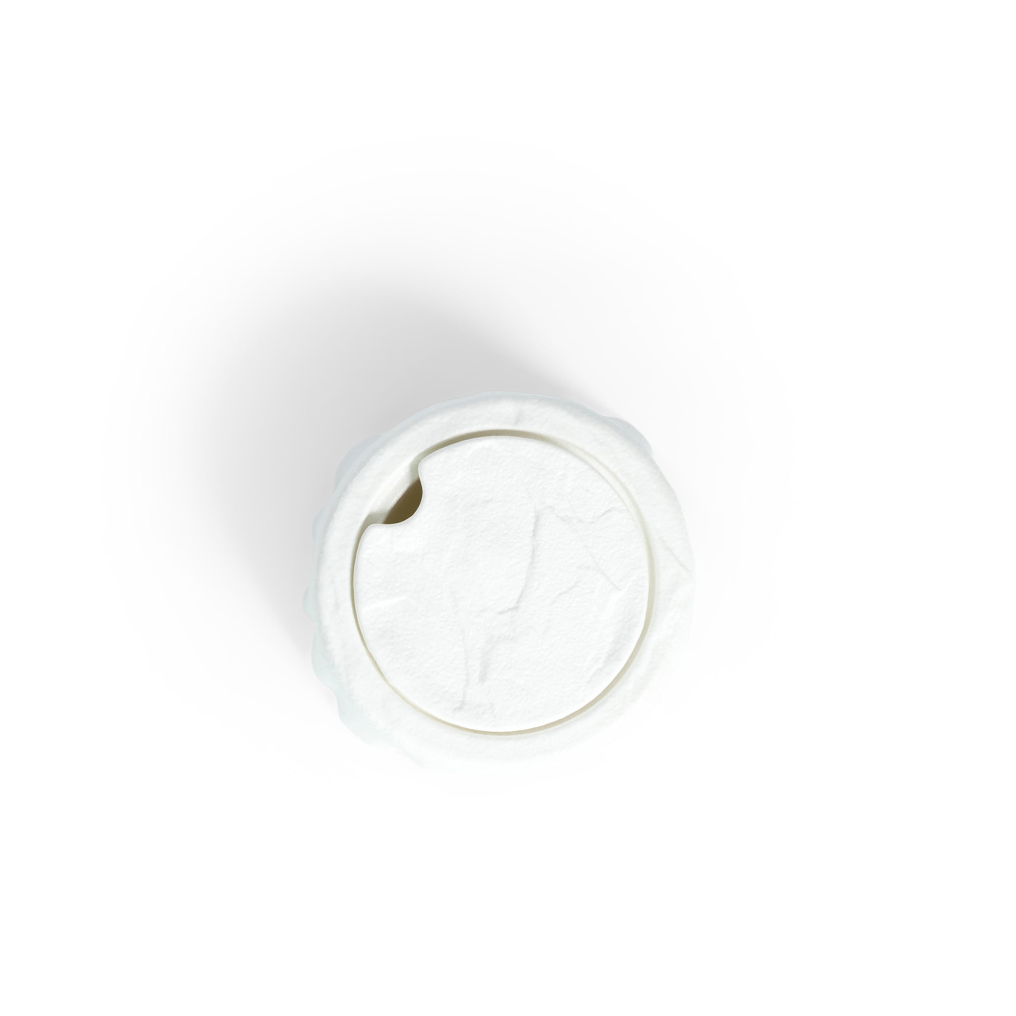 Matte White 5" Open Faced Tower w Lid