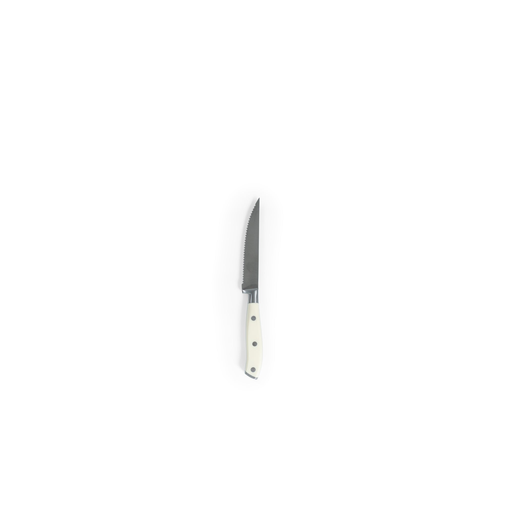 White Handle 4.5" Steak Knife
