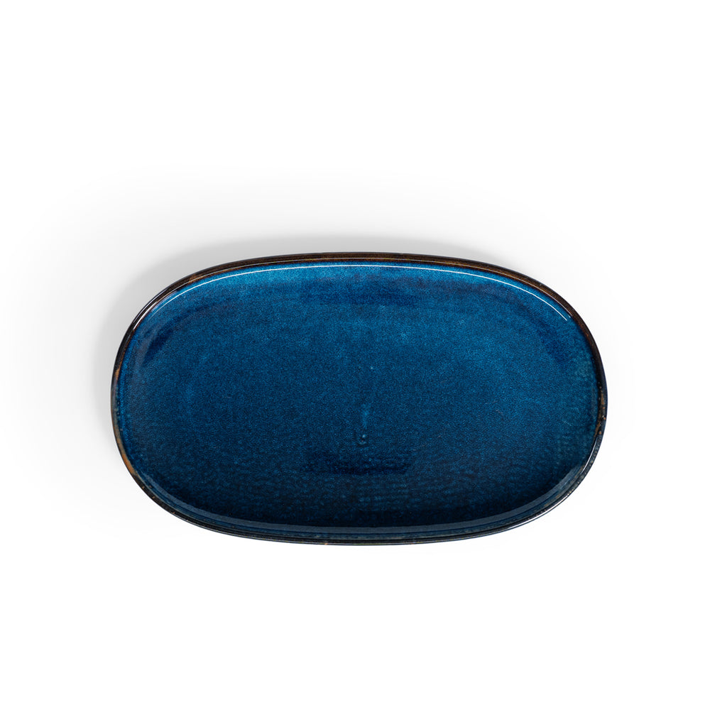 Aqua 14" Oval plate