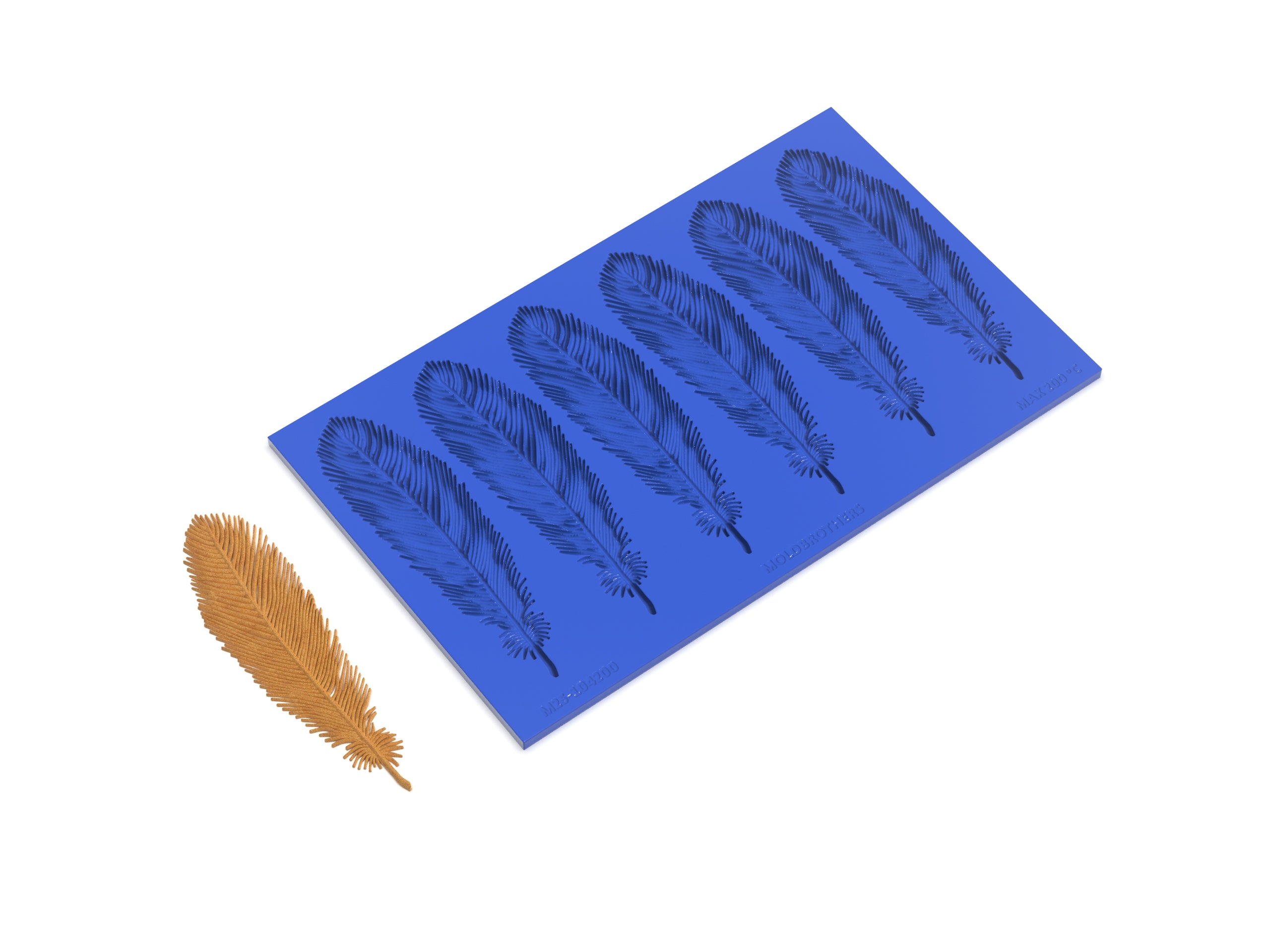 Realistic Feather Tuille Mold